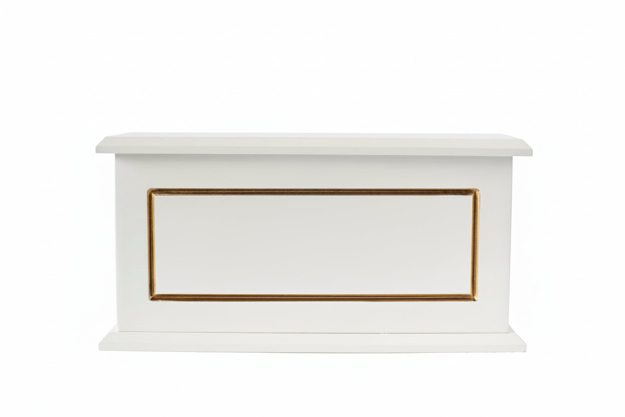 Painted Bevelled - White and Gold