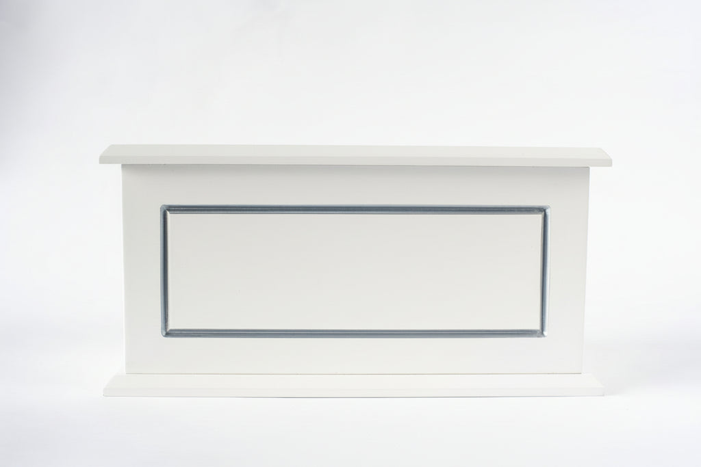 Painted Bevelled - White and Silver