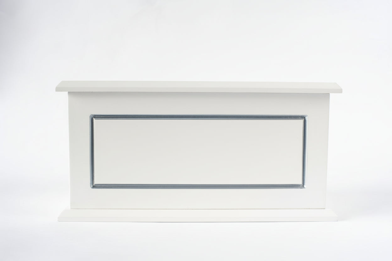 Painted Bevelled - White and Silver